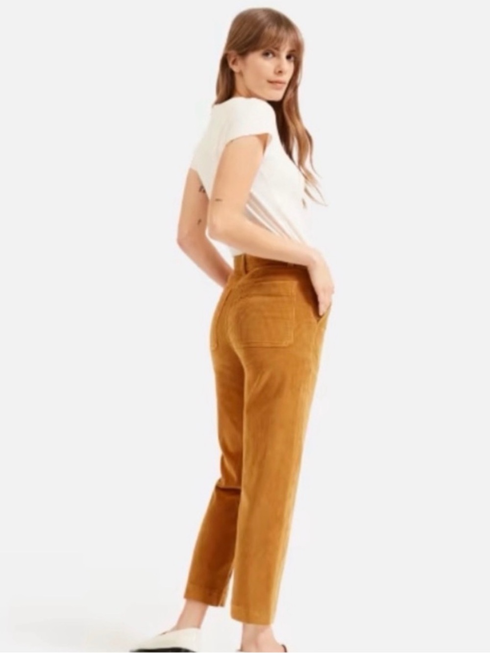 Everlane Corduroy Straight Pant Wide Wale Preppy Granola Hippie Size 2